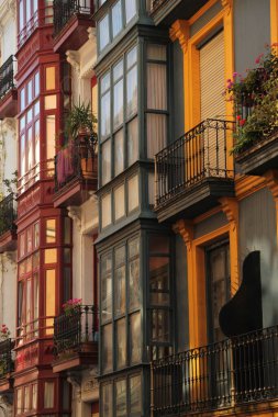 Bilbao şehir merkezinde şehir manzarası