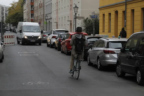 Kerékpározás Berlin Városában — Stock Fotó