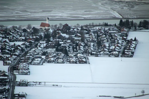 Aerial View Allgu Winter — Stock Photo, Image
