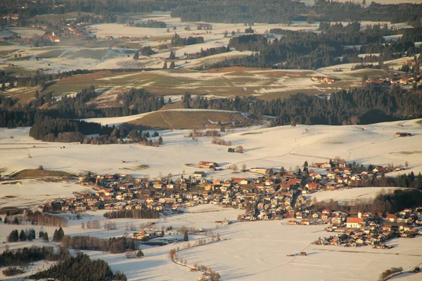 Veduta Aerea Allgu Inverno — Foto Stock