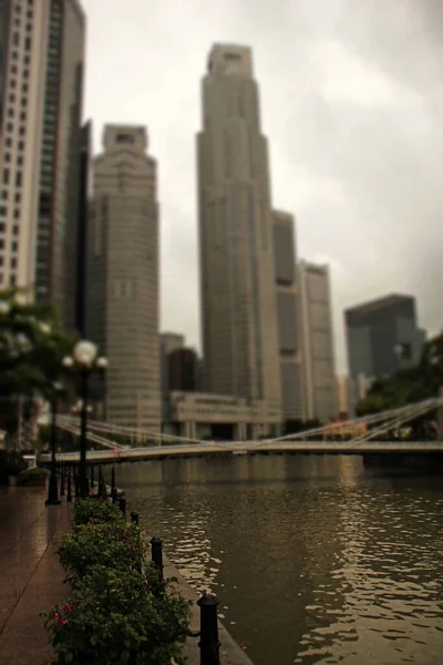 Paysage Urbain Dans Ville État Singapour — Photo