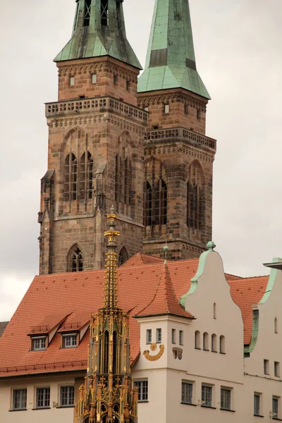 Vista Centro Cidade Nuremberga — Fotografia de Stock