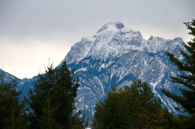 Alman Alplerinde kış manzarası