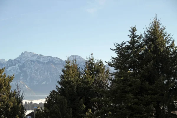 Paisagem Inverno Alpes Alemães — Fotografia de Stock