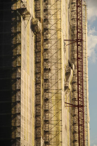 Trabajador Una Obra Construcción — Foto de Stock