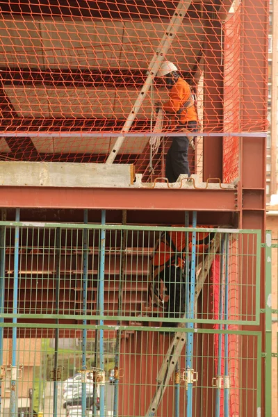 Arbeiter Auf Einer Baustelle — Stockfoto