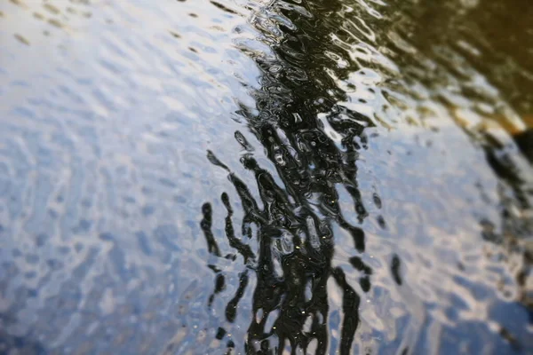 Suyun yüzeyindeki yansımalar.