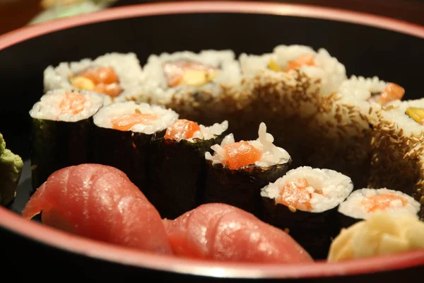 Rulouri Sushi Masă — Fotografie, imagine de stoc