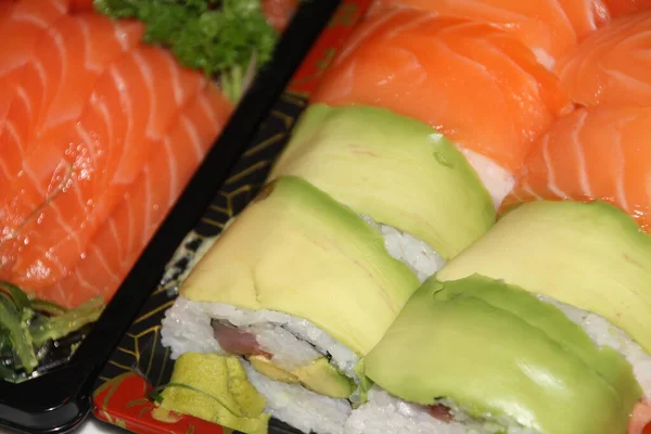 Rulouri Sushi Masă — Fotografie, imagine de stoc