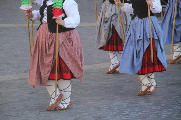 Traditional Basque Dance Folk Festival — Stock Photo, Image