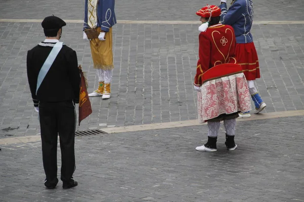 Traditioneller Baskischer Tanz Auf Einem Volksfest — Stockfoto