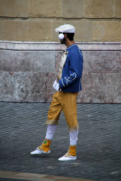 Danza Tradizionale Basca Una Festa Popolare — Foto Stock