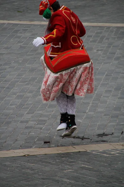 Danza Tradicional Vasca Festival Folclórico —  Fotos de Stock