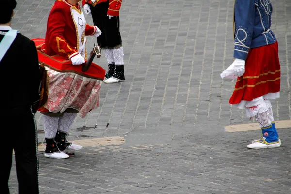 Danse Basque Traditionnelle Dans Festival Folklorique — Photo
