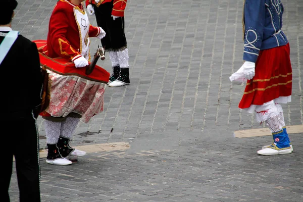 Παραδοσιακός Χορός Basque Ένα Λαϊκό Φεστιβάλ — Φωτογραφία Αρχείου