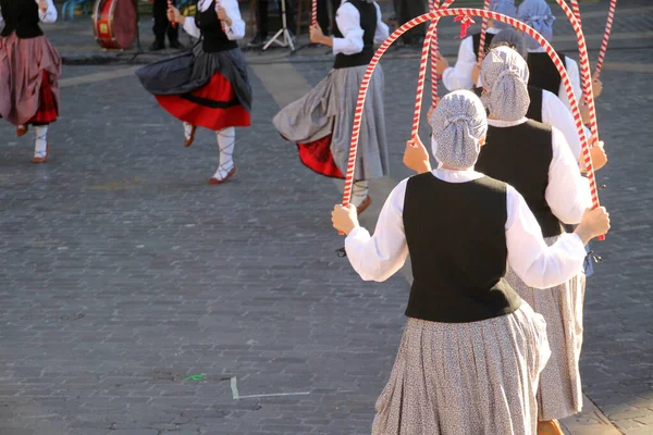 Tradiční Baskický Tanec Folkovém Festivalu — Stock fotografie