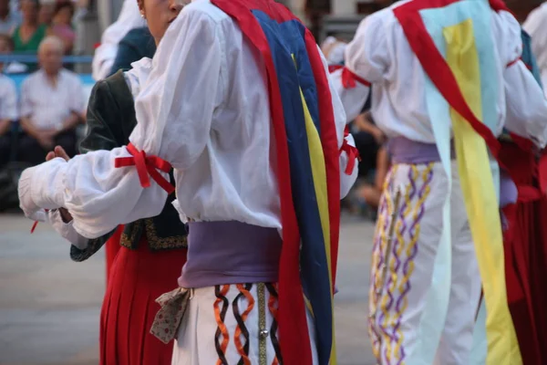 Traditioneller Baskischer Tanz Auf Einem Volksfest — Stockfoto