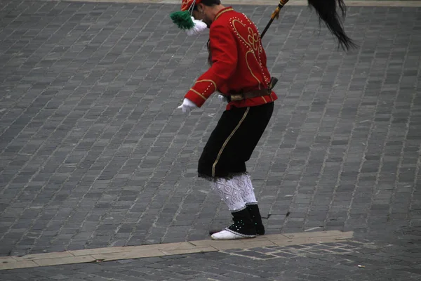 Traditionele Baskische Dans Een Volksfeest — Stockfoto