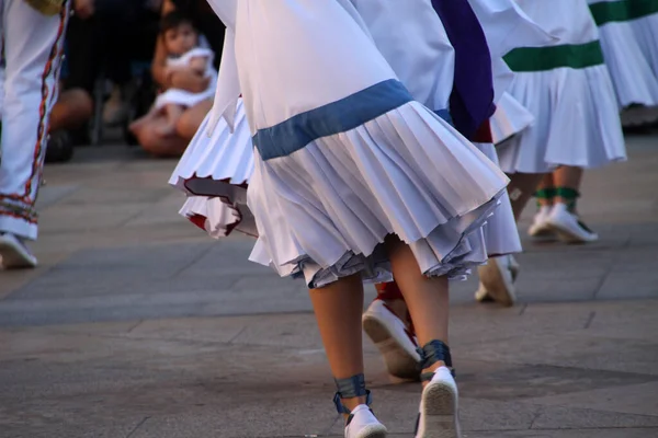 Traditionell Baskisk Dans Folkfest — Stockfoto