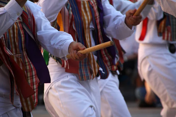 Traditioneller Baskischer Tanz Auf Einem Volksfest — Stockfoto