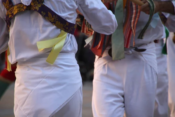 Traditionele Baskische Dans Een Volksfeest — Stockfoto