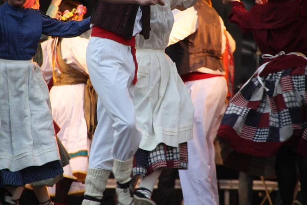 Traditioneller Baskischer Tanz Auf Einem Volksfest — Stockfoto