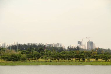Singapur şehir merkezi manzarası