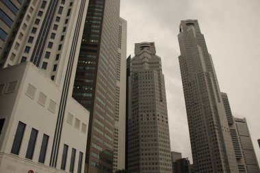 Singapur şehir merkezi manzarası