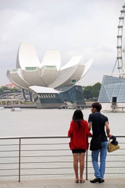 Singapur şehir merkezi manzarası