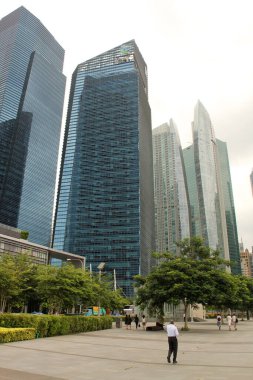 Singapur şehir merkezi manzarası