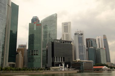 Singapur şehir merkezi manzarası