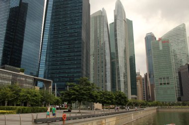 Singapur şehir merkezi manzarası