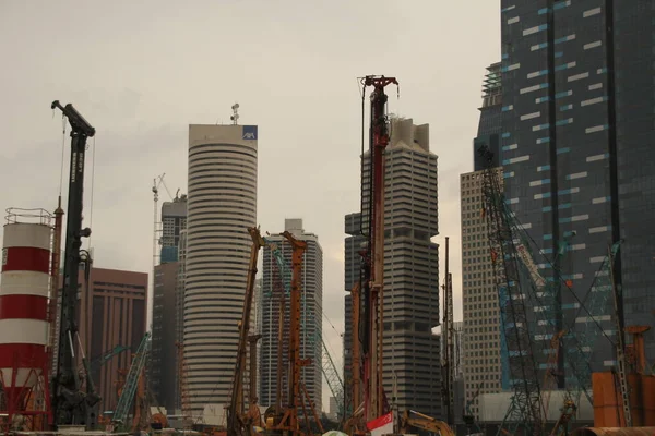 Singapur Şehir Merkezi Manzarası — Stok fotoğraf