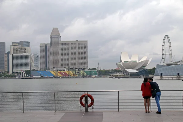 Vista Centro Cidade Singapura — Fotografia de Stock