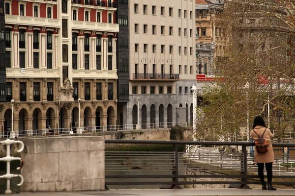 Gebäude Einem Viertel Von Bilbao — Stockfoto