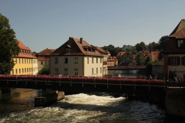 Bamberg 'in eski kasabasının manzarası