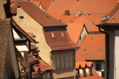 Bamberg 'in eski kasabasının manzarası