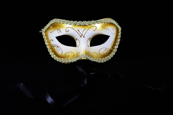 Maschera Carnevale Sfondo Nero — Foto Stock