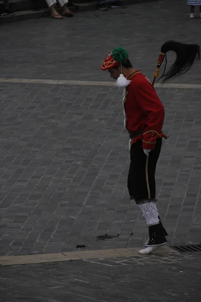 Danza Tradicional Vasca Festival Folclórico — Foto de Stock