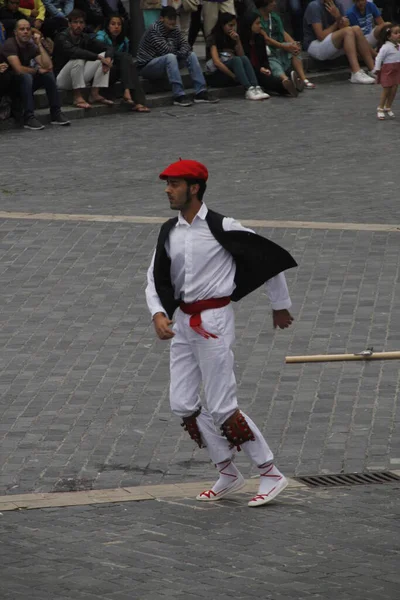 Traditional Basque Dance Folk Festival — Stock Photo, Image