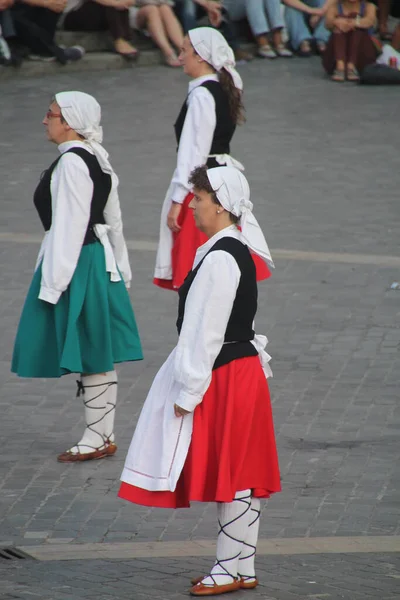 Traditionell Baskisk Dans Folkfest — Stockfoto