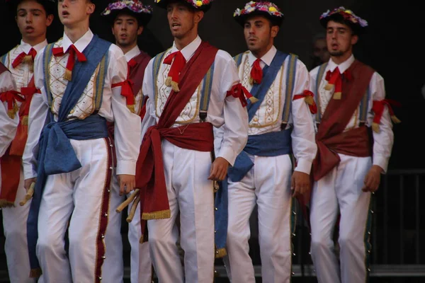 Danza Tradicional Vasca Festival Folclórico — Foto de Stock