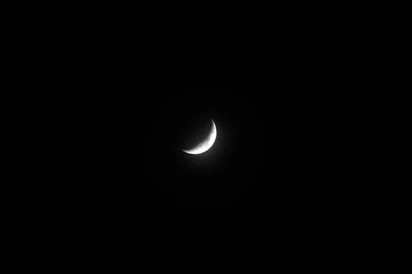 Blick Auf Den Mond Bei Nacht — Stockfoto