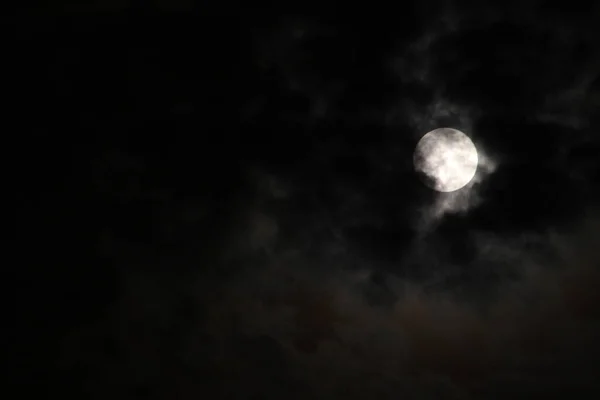 Vista Luna Por Noche — Foto de Stock