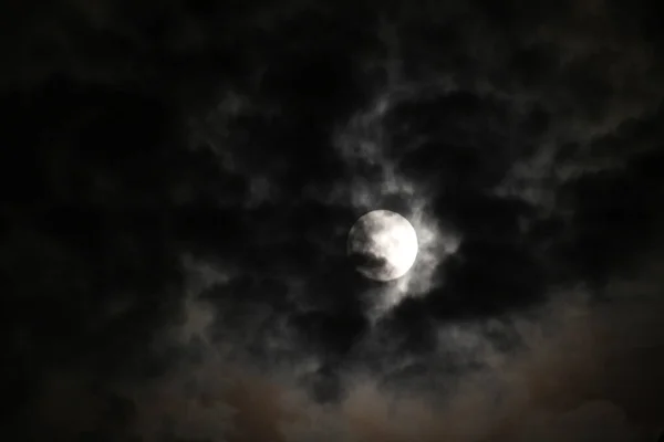 Vista Luna Por Noche — Foto de Stock