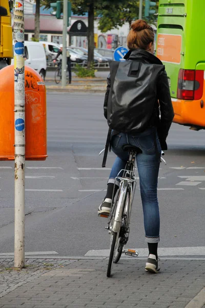 Faire Vélo Dans Environnement Urbain — Photo