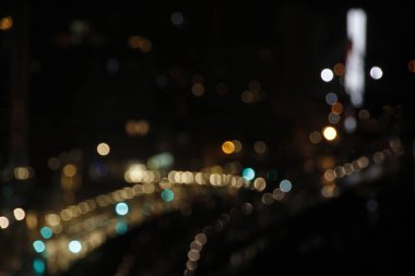 Bokeh efektli şehir ışıkları