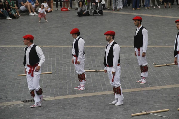 Traditional Basque Dance Folk Festival — Stock Photo, Image