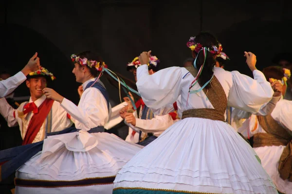 Traditionell Baskisk Dans Folkfest — Stockfoto