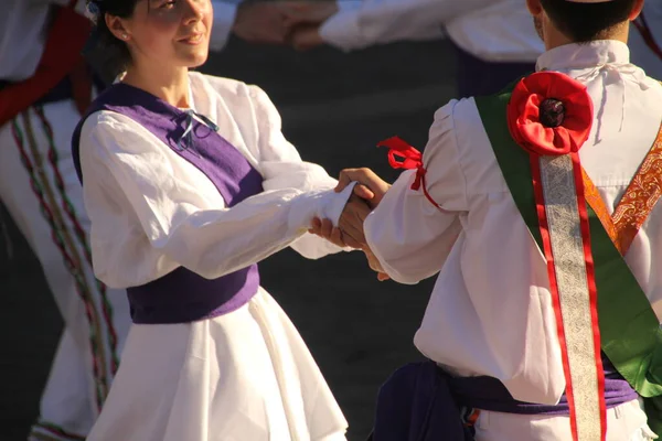 Tradiční Baskický Tanec Folkovém Festivalu — Stock fotografie